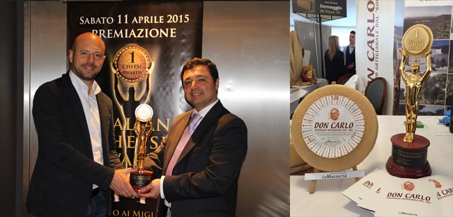 Il miglior formaggio italiano semi stagionato,  il “Don Carlo” dei Fratelli Cassese, premio assegnato agli “Italian Cheese Awards 2015”