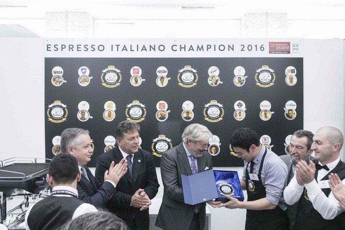 Premiazione a Trieste di Park Dae Hoon Espresso Italiano Champion 2016