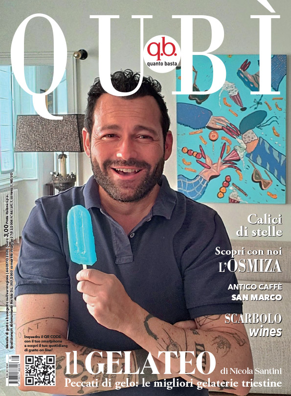 copertina del numero di agosto Nicola Santini e il suo gelateo