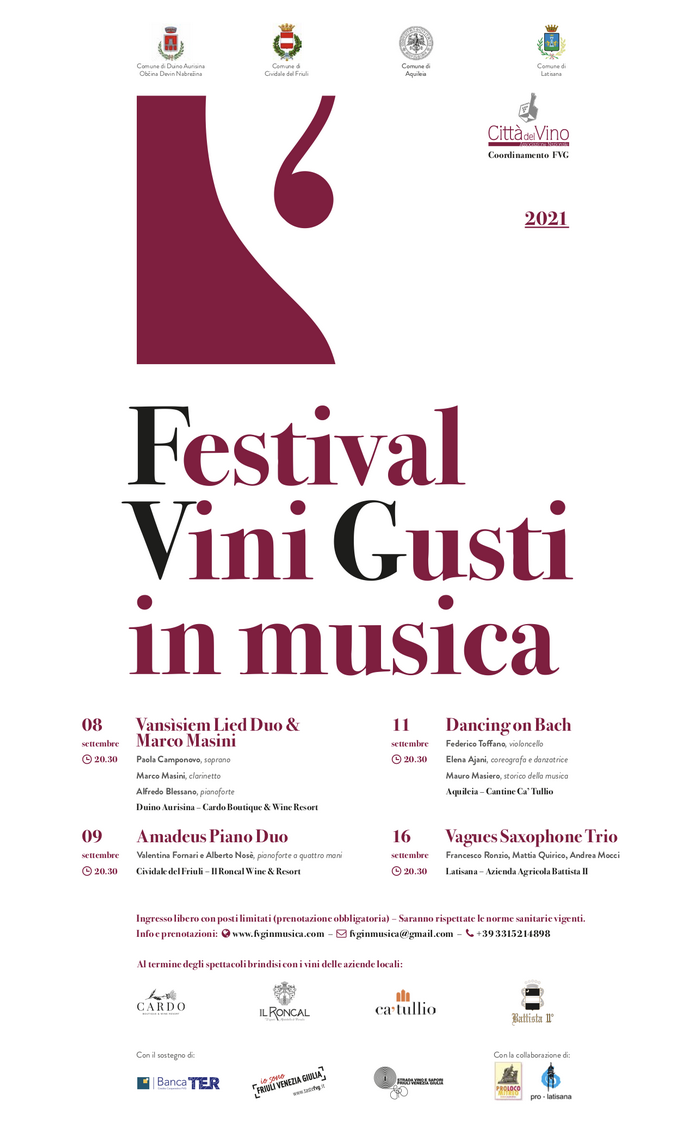 Locandina Festival Vini Gusti in musica
