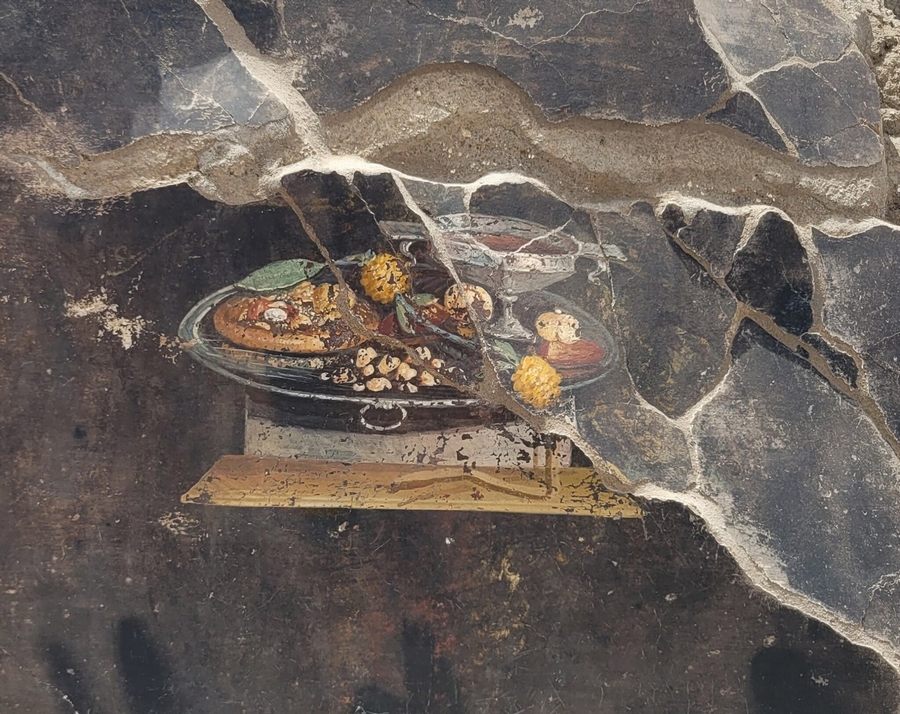 natura morta regio ix foto del parco archeologico di pompei