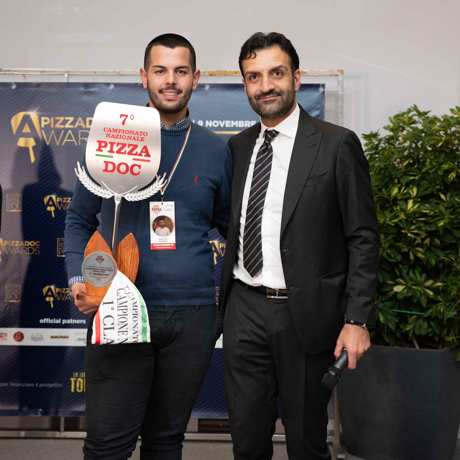 Il vincitore Danny Aiezza con il presidente Antonio Giaccoli