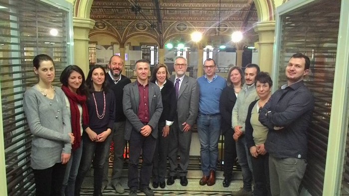 Il team dell'Università di Udine del progetto "Reduce", al centro i professori Francesco Marangon e Stefania Troiano
