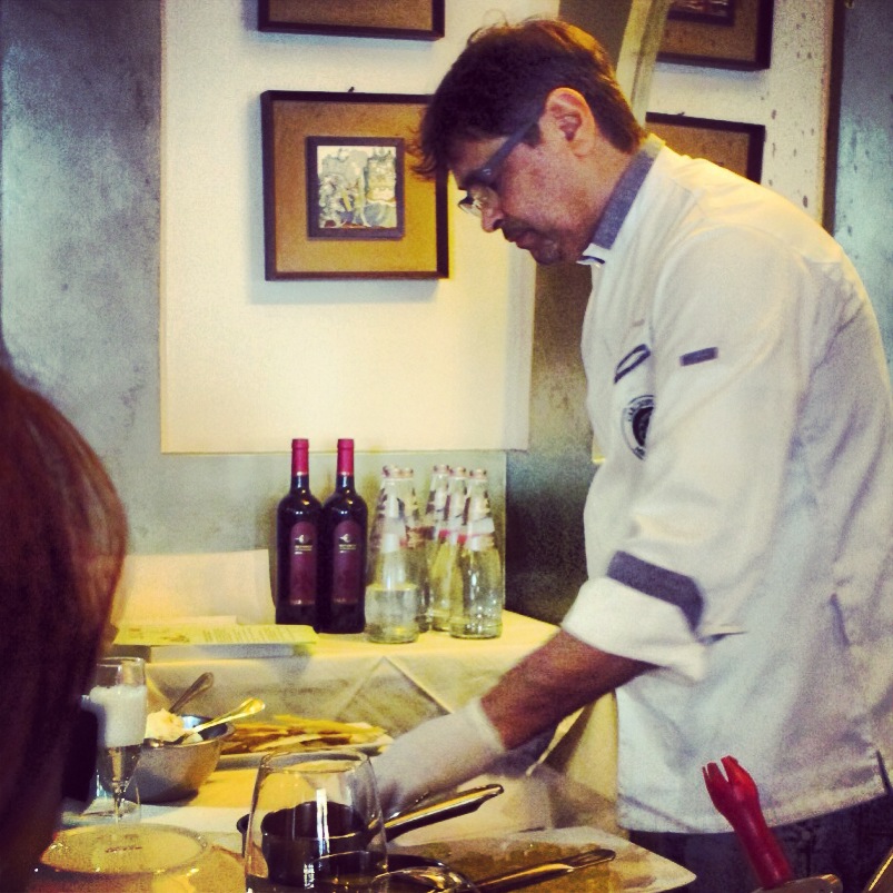 Chef Roberto Franzin del ristorante la Penna d'Oca