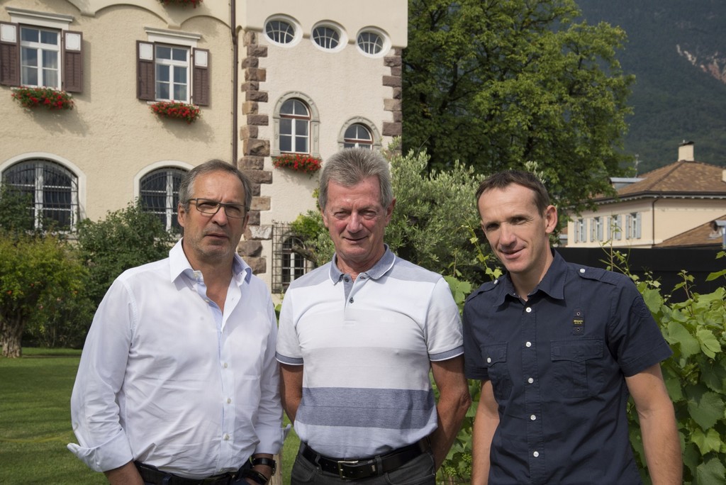 da sx: Hans Terzer, Peter Brigl, Gerhard Kofler (Vineum Appiano)